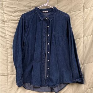 Maurices Women's Dark Blue Button Down Shirt